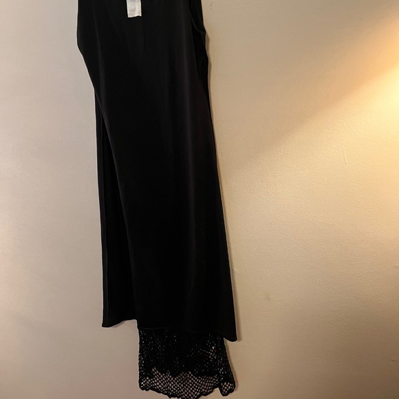 ABS Allen Schwartz Crochet Lined Dress W/ 3D Flowers-Size M - Picture 6 of 16